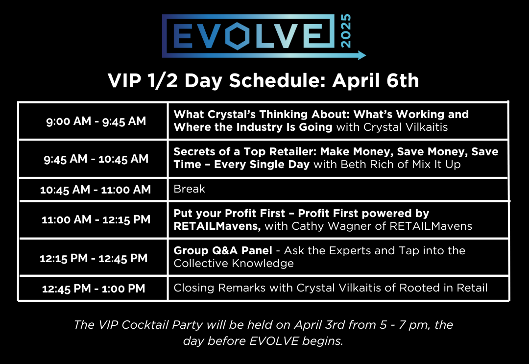 VIP Half Day Schedule
